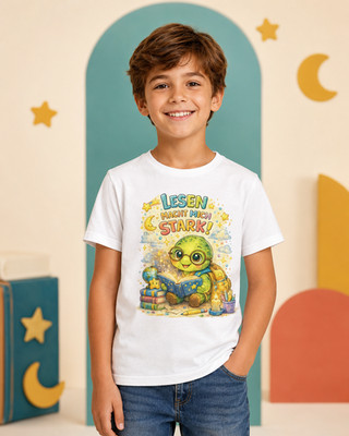 Kinder-T-Shirt mit lesender Schildkröte | Lesen macht mich stark | Geschenk 