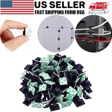 100 Pcs Cable Clips Self-Adhesive Cord Wire Holder Management Organizer Clamp