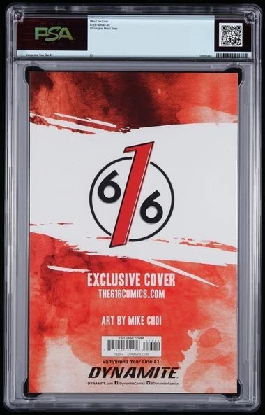 Dynamite Vampirella Year One #1 MIKE CHOI VARIA VIRGIN Cover PSA10 GEM Mint - Image 2 of 2