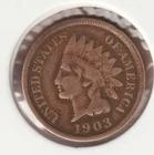 US Rare Old West 1903 Indian Head Penny Coin American Collection Shield Cent USA