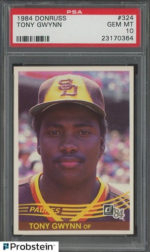 1984 Donruss #324 Tony Gwynn San Diego Padres HOF PSA 10 GEM MINT