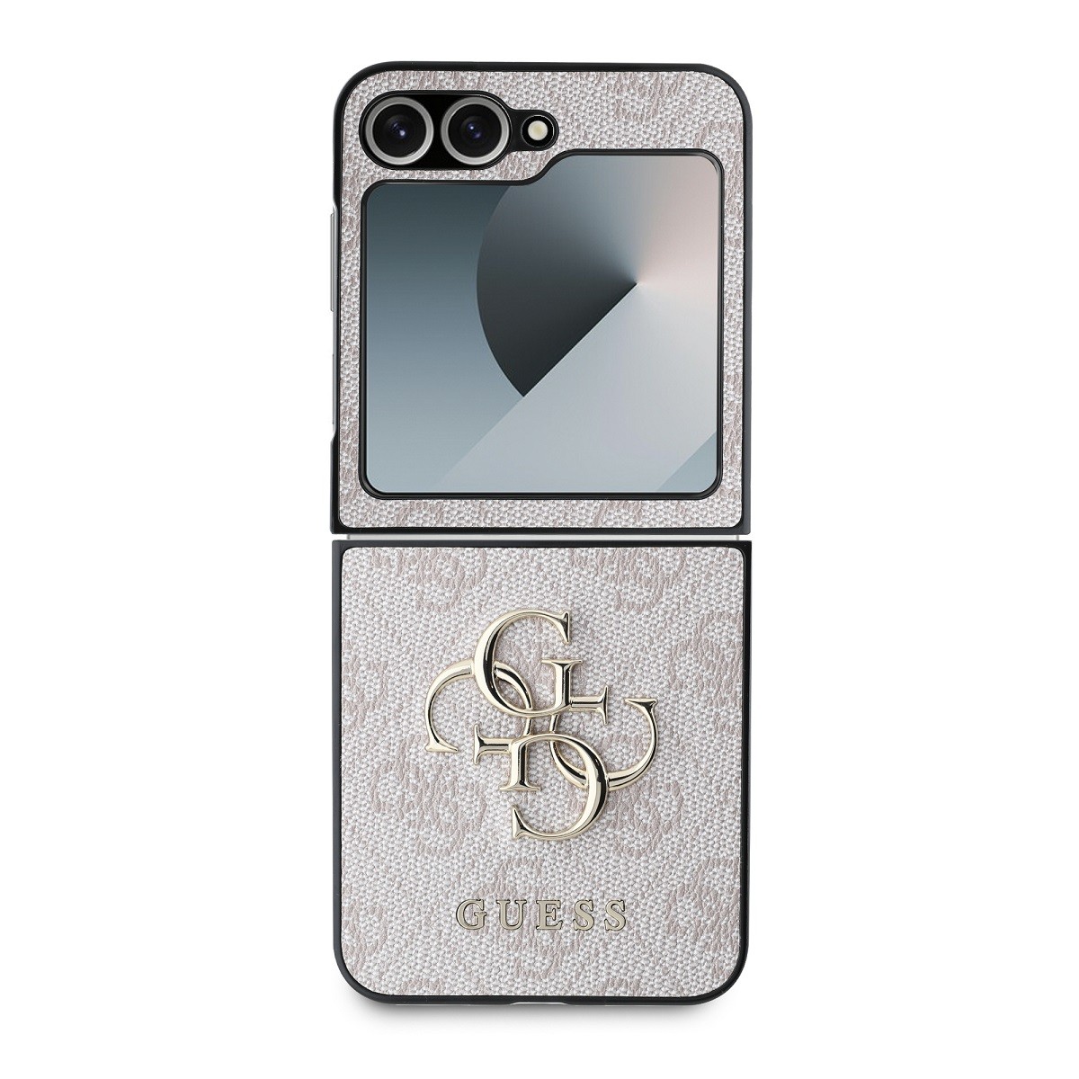 Coque Guess Galaxy Z Flip 6 motif 4G, protection arrière rose chic