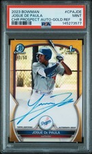2023 Bowman Chrome Josue De Paula 1st Auto TRUE Gold Refractor PSA 9 /50 Dodgers