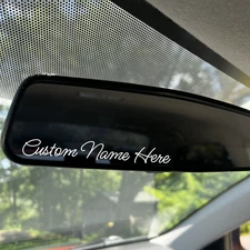 Custom Name Decal for Rear view Mirror - Rearview Mirror Decal Sticker