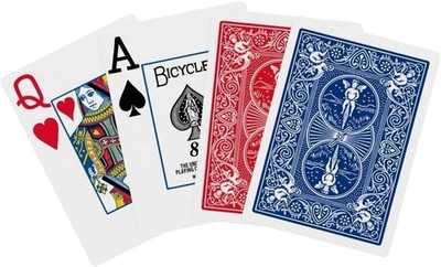 Bicycle Jumbo Index Playing Cards 2 Pack Large Print Poker Decks Red Blue USA Ma