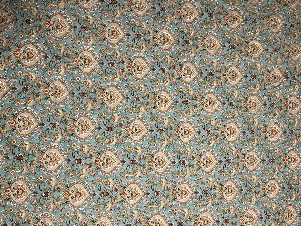 Sherry Kline Queen/King Comforter 86x103 Light Blue Floral Print Solid Back - Image 2 of 4