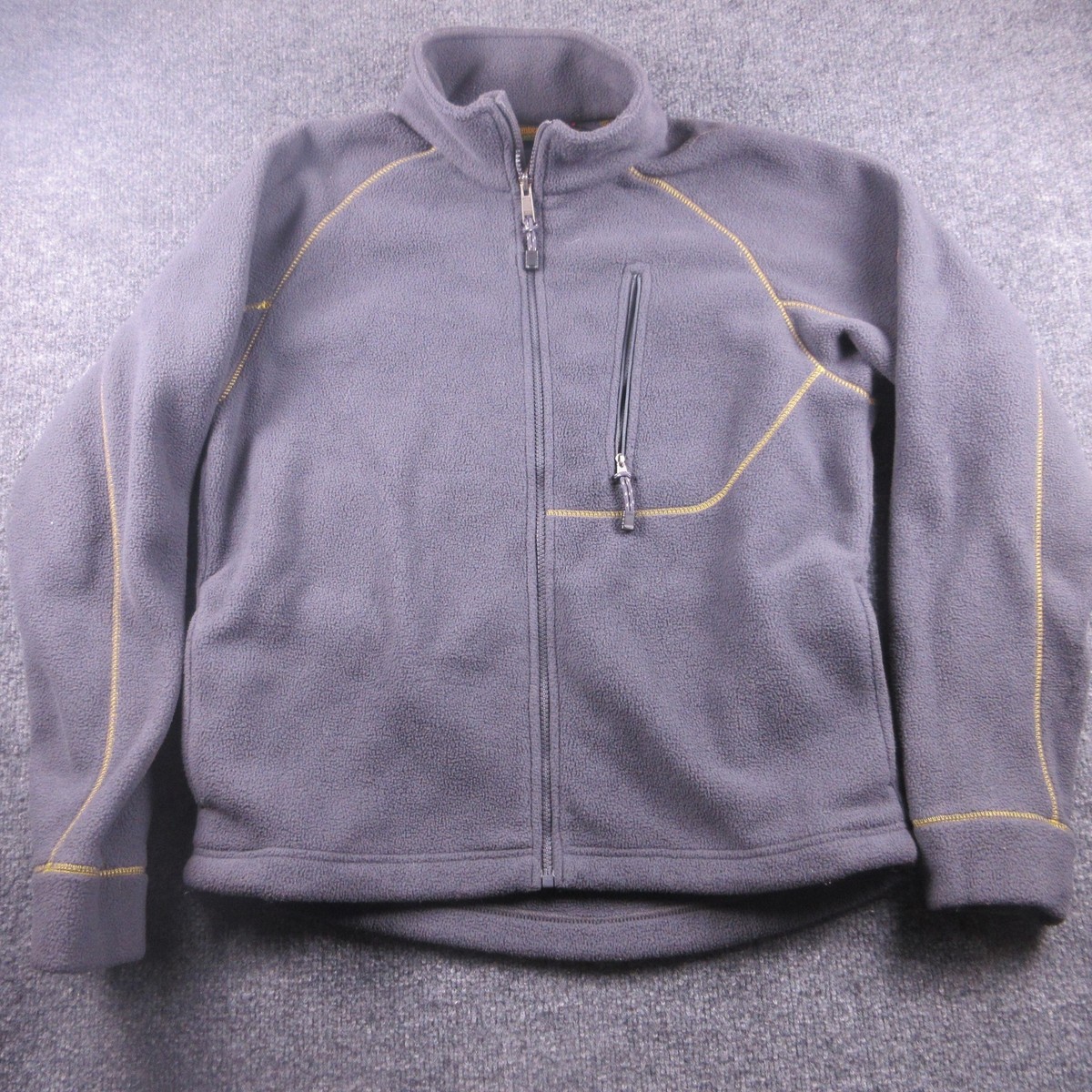 Vintage Timberland Jacket Mens Small Gray Fleece Zip Weathergear