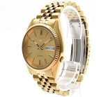 Vintage [N MINT] SEIKO 5 7S26-3110 Gold Dial 36mm Men's Day Date AT Watch JAPAN