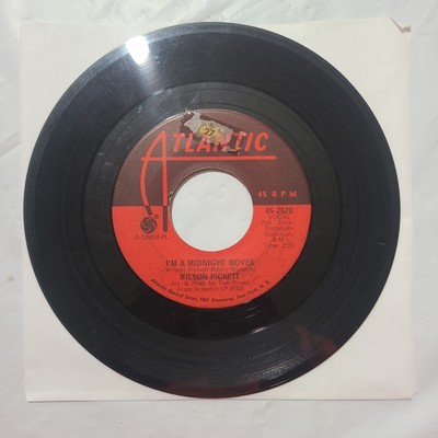 Wilson Pickett ~ I'm A Midnight Mover/ Deborah ~ Atlantic 45 RPM Record