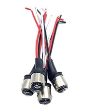 4 Pack 1157 BAY15D LED Bulb Male Socket Pre-wired Connector Wiring Harness