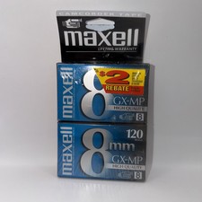 Maxell 8mm GX-MP P6-120 Camcorder Video Tape Lot Of 2 New Sealed 120min