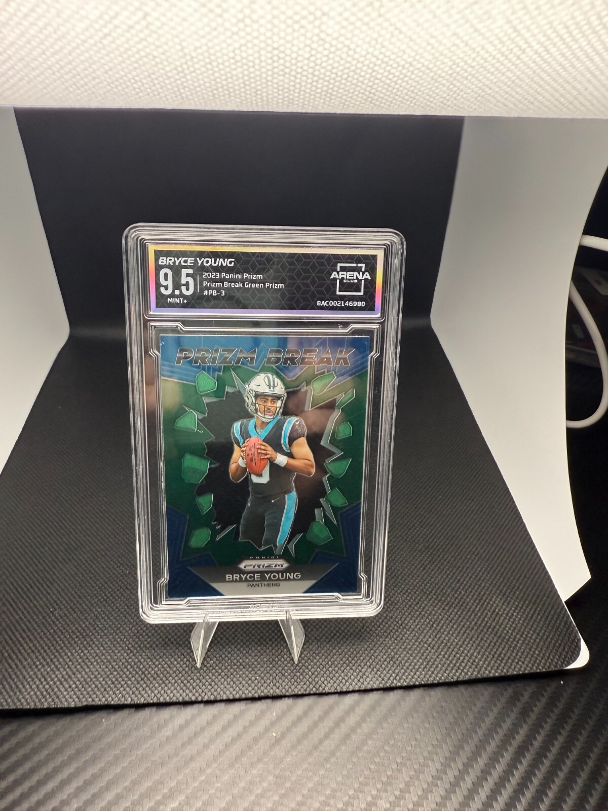2023 Panini Prizm - Prizm Break Bryce Young #PB-3 Green Prizm (RC) GRADED 9.5