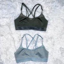 PINK VICTORIA S SECRET Ultimate Unlined Criss Cross Sports Bra Small - Set of 2