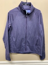 C9 Champion Women's Training Purple Herringbone Fleece Full Zip Track Jacket S