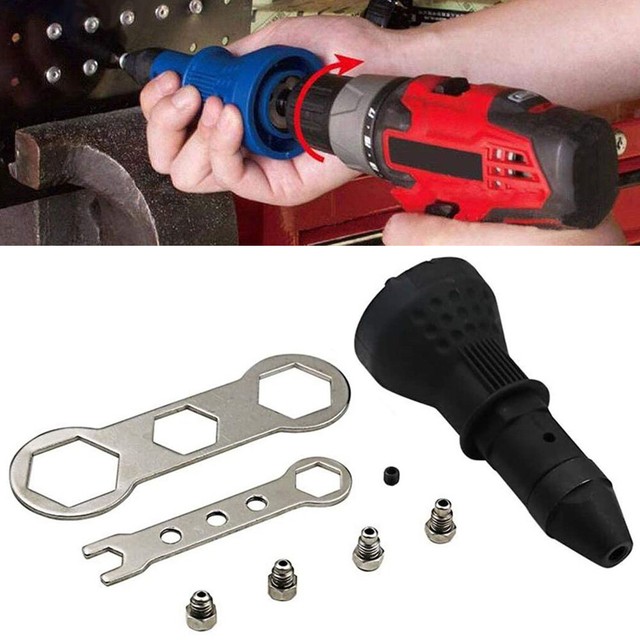 2020 Electric Rivet Nut Gun Cordless Drill Riveting Tool Insert Nut