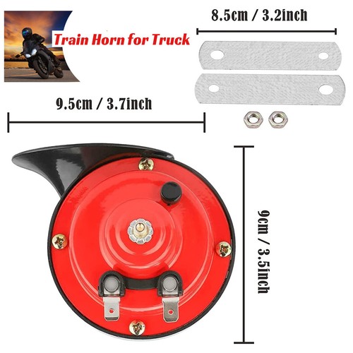 Car Air Electric Snail Double Horn, Automotive 2PCS 300DB Super Loud Train Horns - Bild 2 von 8