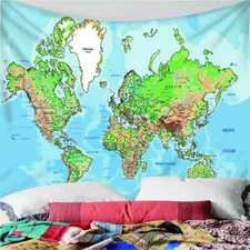 Blue Sea Ocean Earth 3D Wall Hang Cloth Tapestry Fabric Decorations Decor