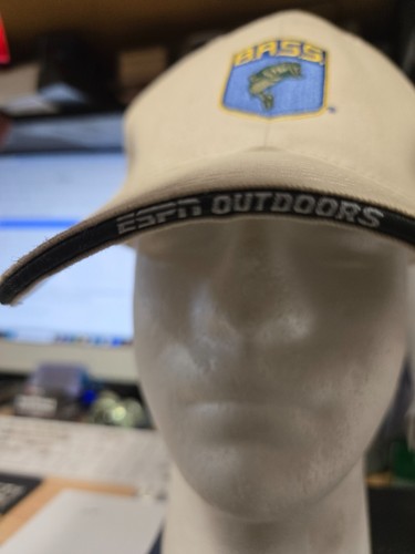 ESPN OUTDOORS B.A.S.S. ADJUSTABLE BEIGE HAT BY K-PRODUCTS - Picture 3 of 4
