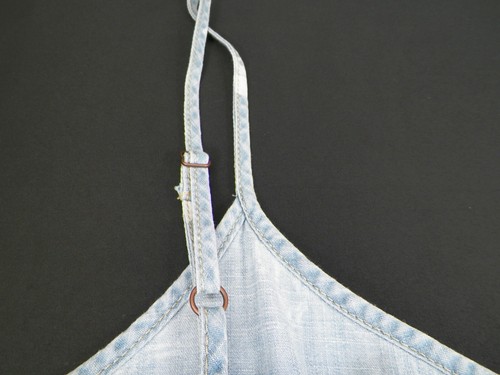 Wrangler Retro Women's Western Button Front Denim Cami Top Blouse Cowgirl Sz L - Picture 7 of 7