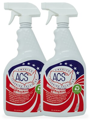 ACS  2 Pack Multi Surface Green Cleaner & Degreaser 32oz Spray