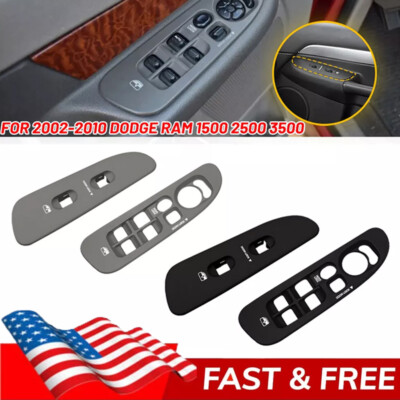 Door Window Switch Trim Bezel Master Cover For 02-10 Dodge Ram 1500 2500 3500 2x