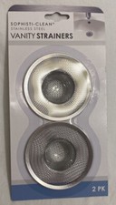 Sophisti-Clean Stainless Steel Vanity Strainers 2-Pack NEW