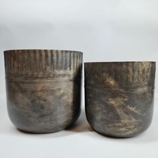 Black Tin Planter - Holds 13cm and 15.5cm pot