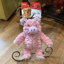 Petlou Pig Plush Squeker Dog Toy, 9-inch Height. With Squeaker