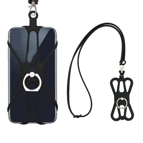 Universal Silicone Cell Phone Lanyard Holder Case Cover Phone Neck Strap - Picture 3 of 16