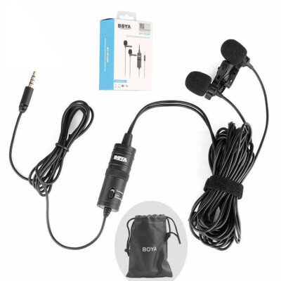 BOYA Dual Omni-directional Lavalier Microphone for Samsung LG Sony Smartphones