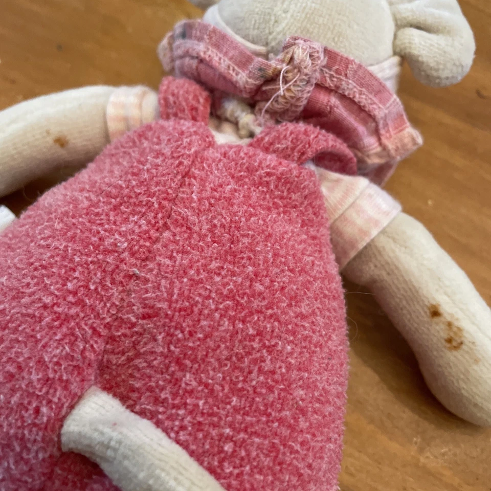 Doudou Souris Rose MOULIN ROTY Lila Et Patachon Hochet 17 Cm Peluche - Photo 4/4
