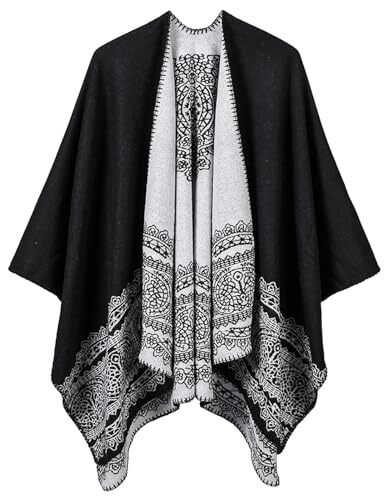 salsationサルセーション新作Shawl With Opening p Women's Shawl Wraps Open Front Poncho Cape One Size Series 4