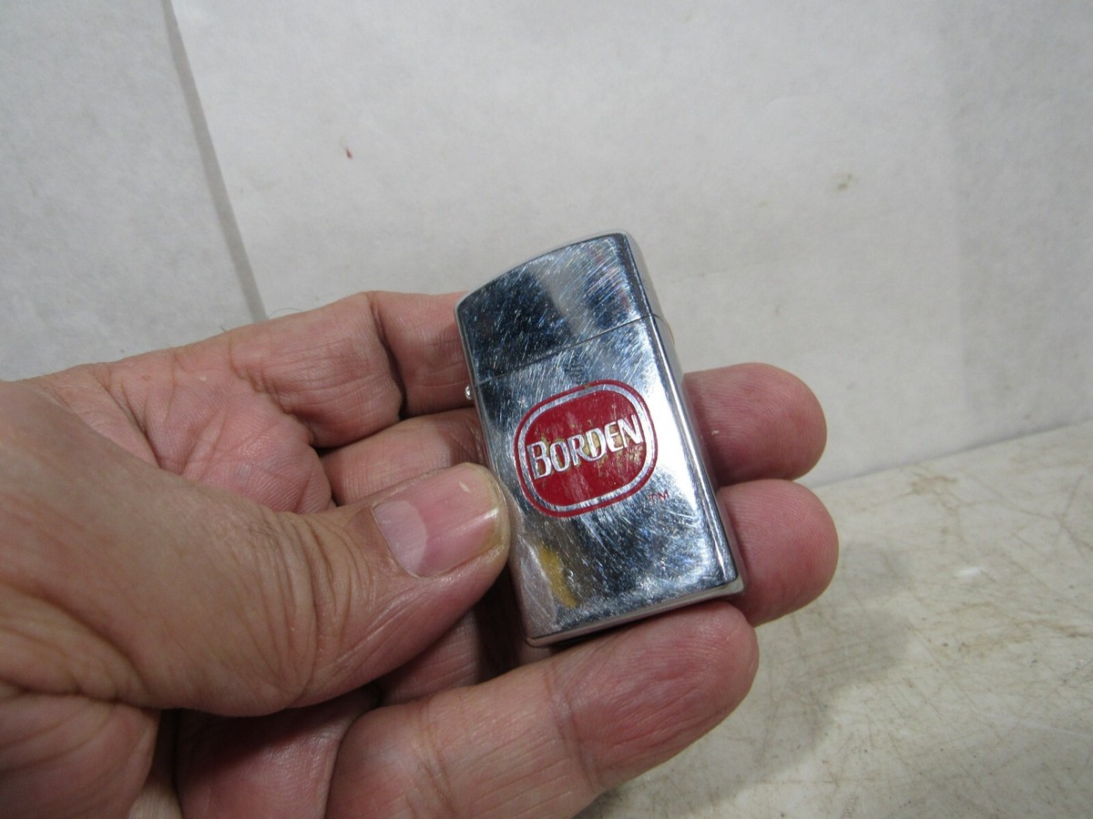 Vintage 1974 Borden Dairy Ice Cream Foods Zippo Slim Lighter | eBay