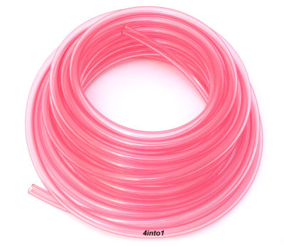 Helix Clear Pink / Red 3/16'' (5mm) Polyurethane Fuel Line - 5 ' Feet