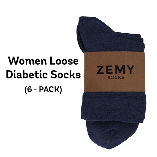 Zemy® Women Diabetic Ankle Socks 6-Pair Bamboo Material Durable Seamless Toe - Picture 91 of 105