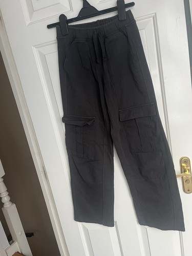 Pantalon Fille Zara Gris - Taille 10 Ans, Style Casual, Côtés Rayés, Occasion