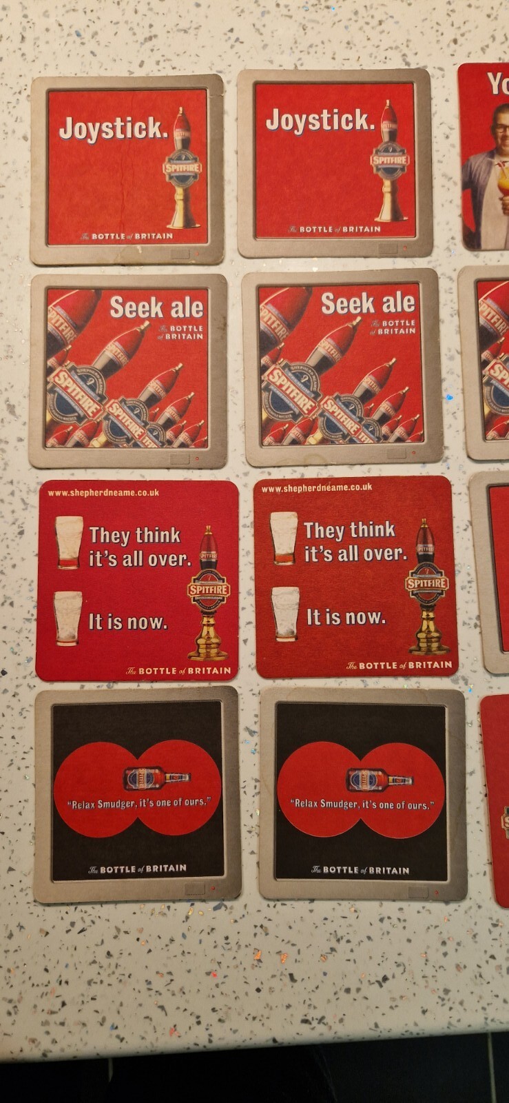 Shepherd Neame Spitfire Bottle Of Brittain Beer Mat Qty 18 eBay