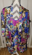 Vtg. NWT Val Mode Lingerie Robe Gown Nightgown Set Floral Print 2 PIECE Medium