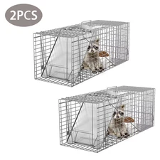 2X 32" Portable Preassembled Heavy Duty Metal Animal Trap Safe Design For Rodent