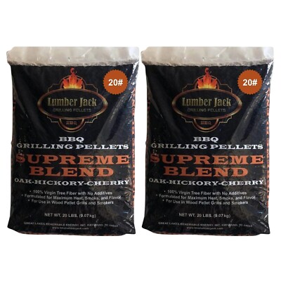 Lumber Jack BBQ Grilling Wood pellets (Oak-Hickory-Cherry Supreme Blend)