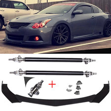 For Nissan Altima S Front Bumper Lip Spoiler Splitter Strut Rods Glossy For Nissan Altima S Front Bumper Lip Spoiler Splitter Strut Rods Glossy