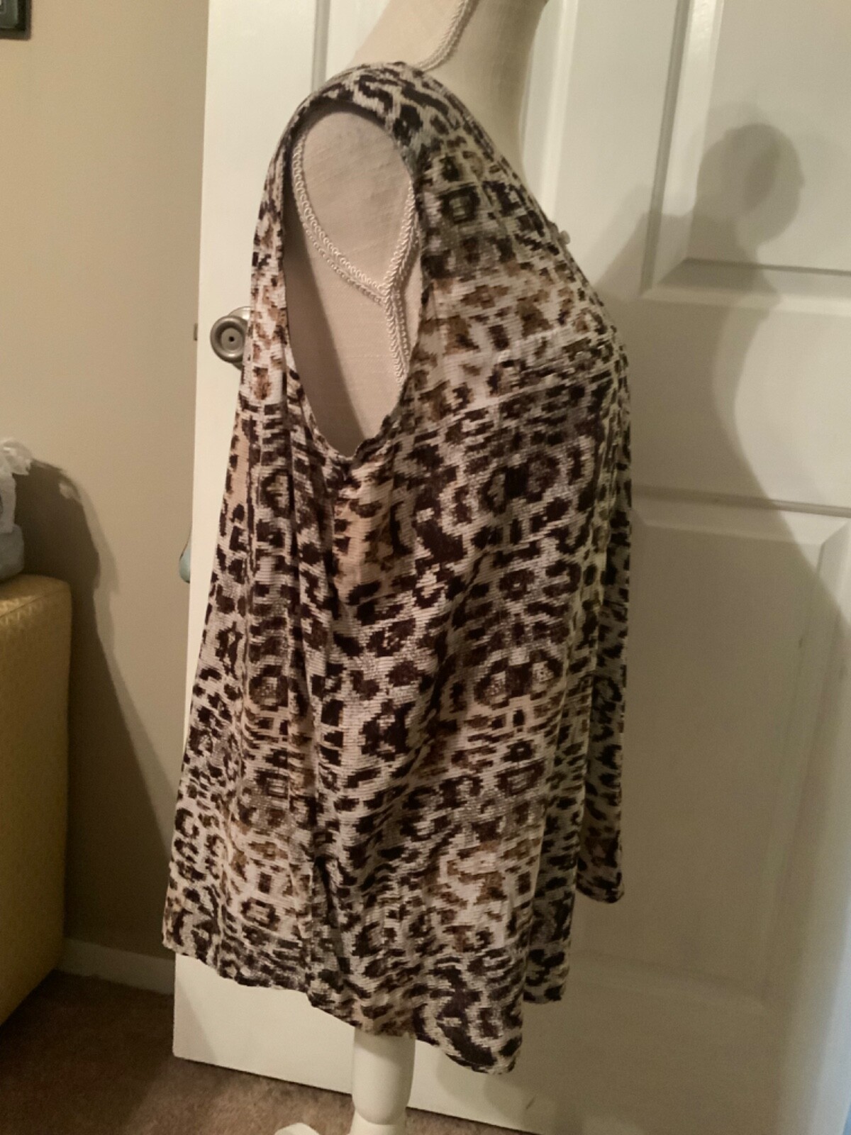 Westbound Leopard Print Rayon Sleeveless Tank Top… - image 4