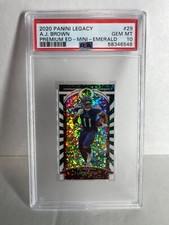 2020 PANINI LEGACY MINI EMERALD SPARKLE AJ BROWN EAGLES TITANS PSA 10 POP 1