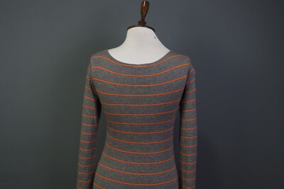 ◆激レア◆値下不可◆marimekko◆RITVA FALLA◆モヘアニット Marimekko Ritva Falla Gray Viscose Striped A-Line T-Shirt