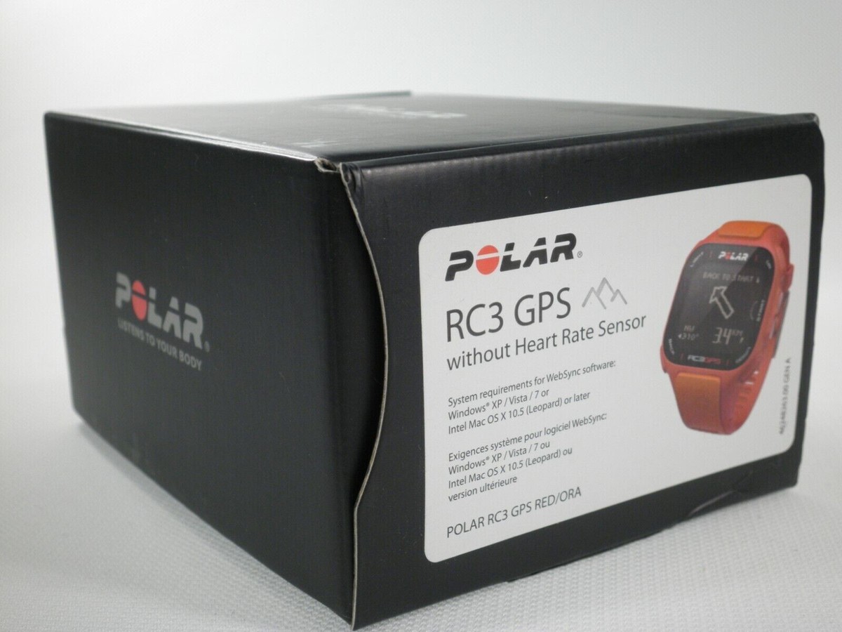 POLAR RC GPS RED/ORA WATCH SPORT EXERCISE RUN FITNESS 90047381