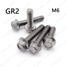 Titanium Hex Flange Bolts Flange Head Bolts M6 M8