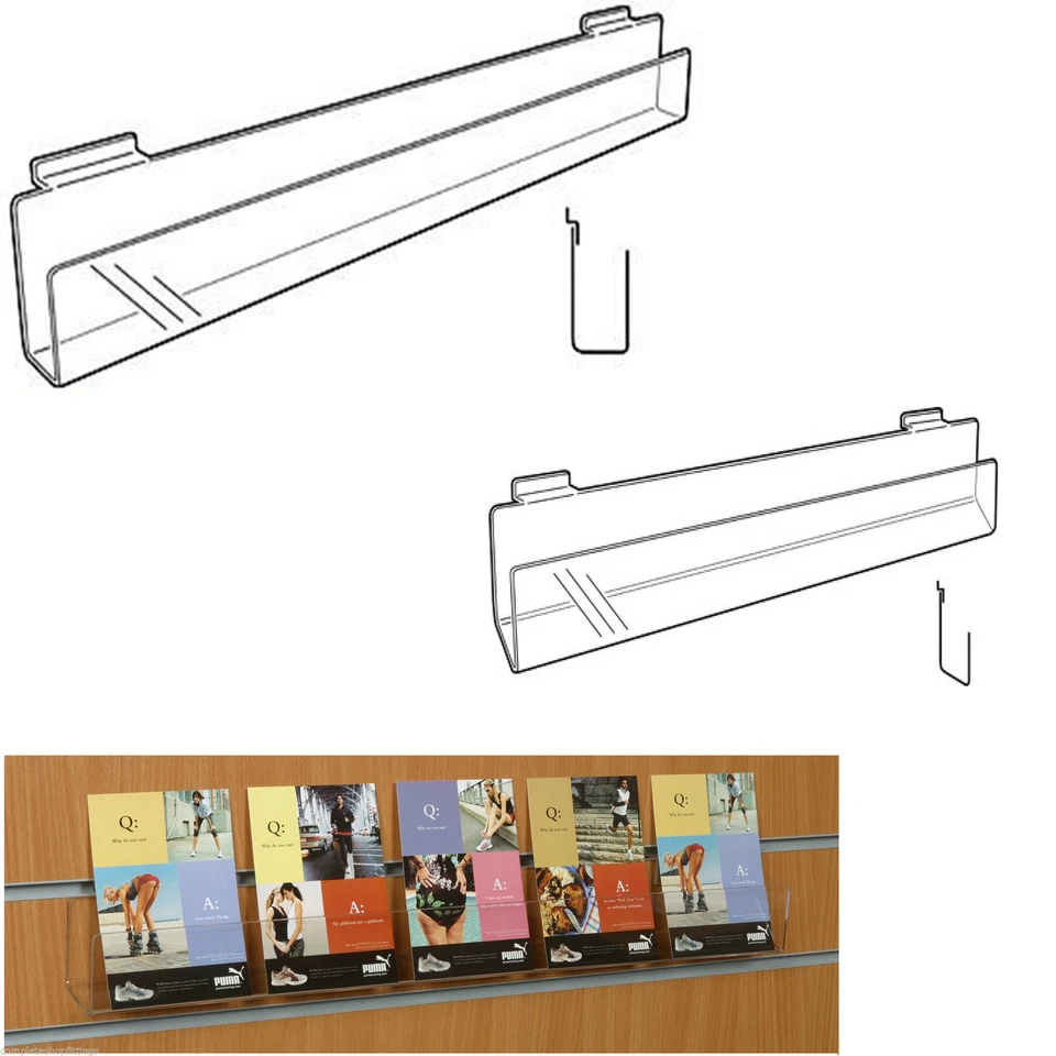 SHOPFITTING-UK Slatwall Standard Acrylic Perspex Card Display Rack Games Display