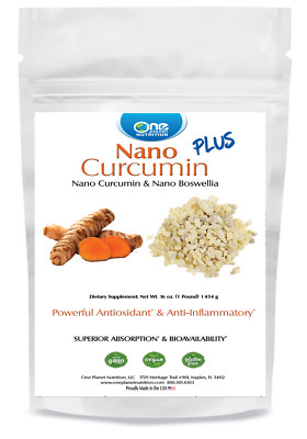 One Planet Nutrition Nano Curcumin Plus Powder - 16 oz (454 Servings)