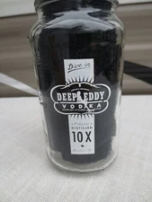 GLASS MASON JAR CUP DEEP EDDY 10X VODKA 12 OZ. AUSTIN, TEXAS SET OF 12 GLASSES