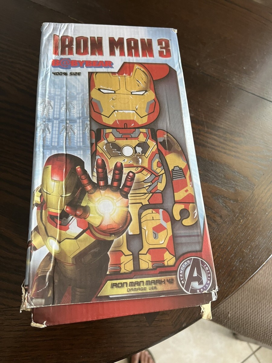 400% Be@rbrick Iron Man 3 Mark 42 Damage Ver. Action Figure B 